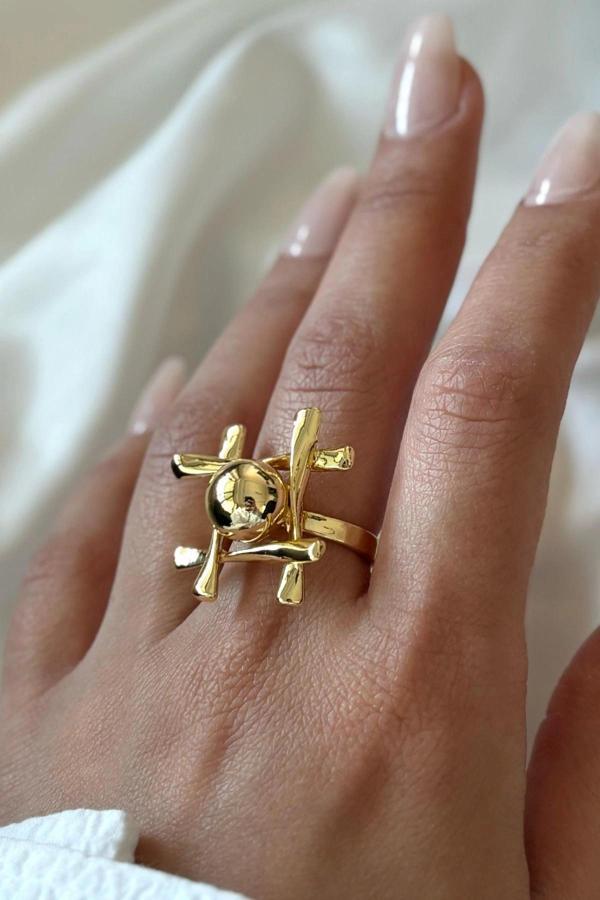 Premium Seri S.O.S Tasarım Cilalı Ayarlanabilir Kadın Yüzük - Image 1