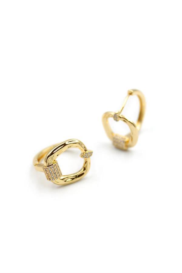 Taşlı Küpe - Altın - Image 1