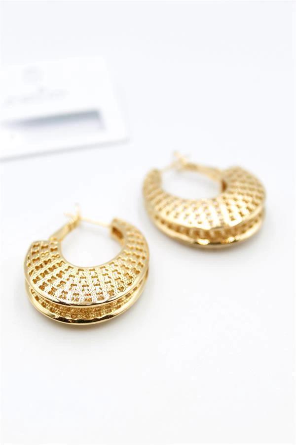 Telkari Halka Küpe - Altın - Image 1