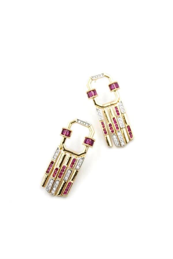 Taşlı Küpe - Pembe - Image 1