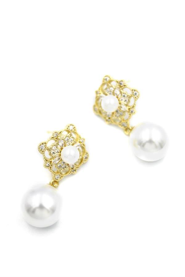 İncili Küpe - Altın - Image 1