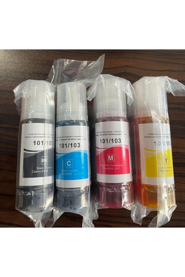 Muadil 103 L1110/l3110/l3111/l3150/l3156/l3151/l5190 Uyumlu 4 Renk Mürekkep Renkli 70ML - Image 1