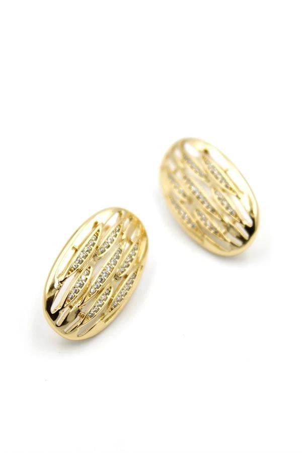 Taşlı Küpe - Altın - Image 1