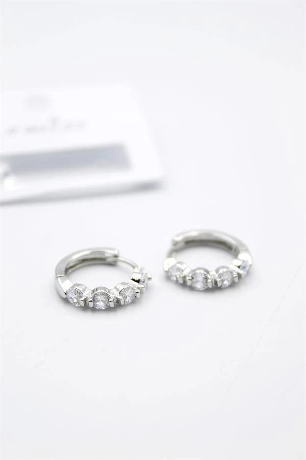 Taşlı Küpe - Gümüş - Image 1