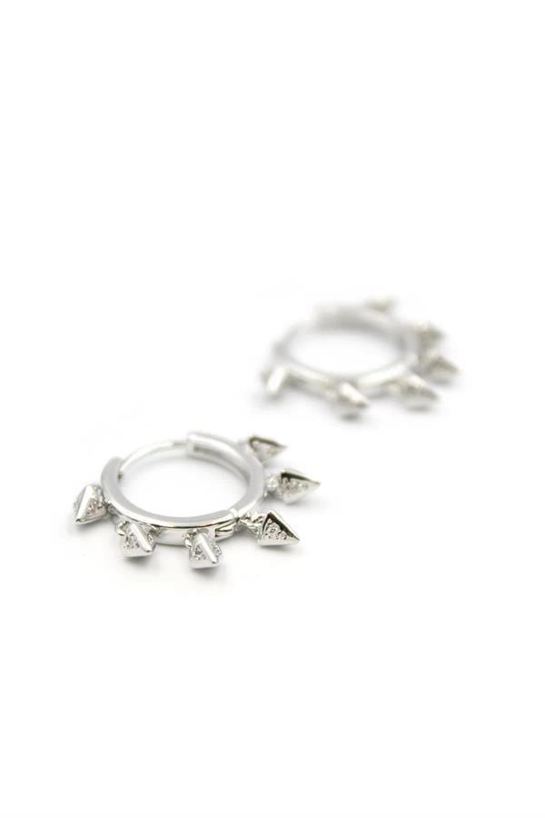 Sallantılı Halka Küpe - Gümüş - Image 1