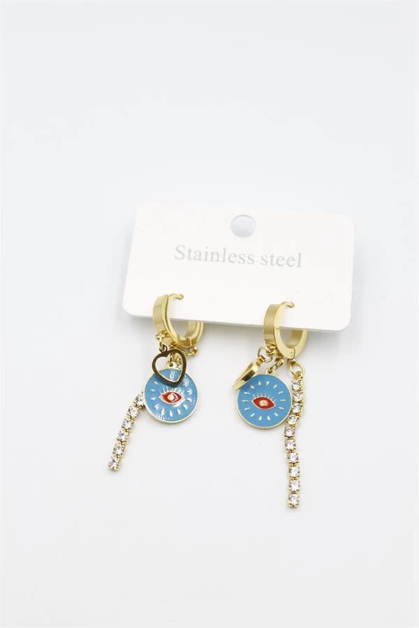 Taşlı Küpe - Altın - Image 1