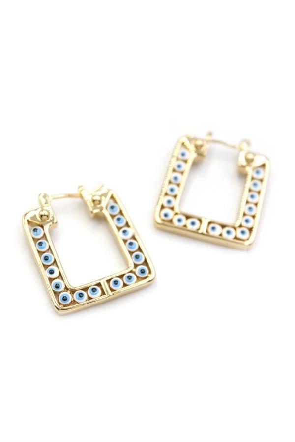 Kare Nazar Küpe - Altın - Image 1