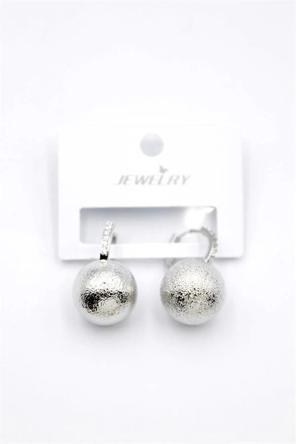 Top Küpe - Gümüş - Image 1