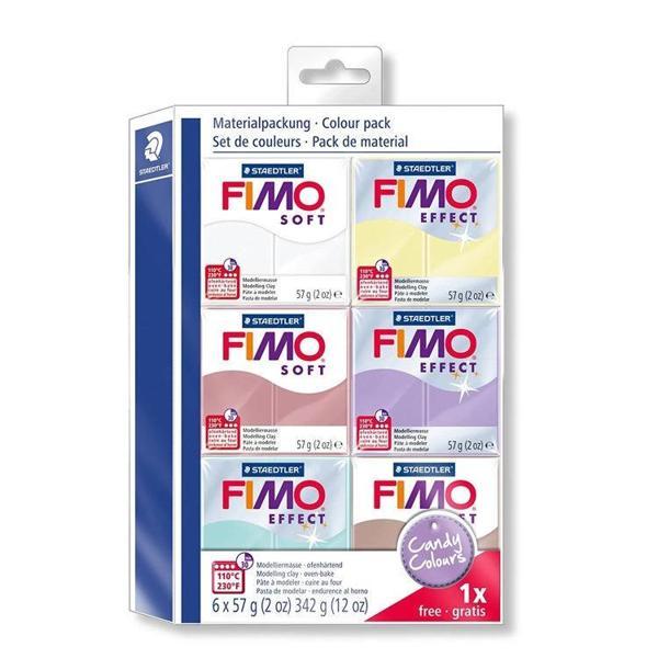 Supertrend Fimo Soft Polimer Kil Seti 6 Renk x 57 gr. Candy Colours - Image 1