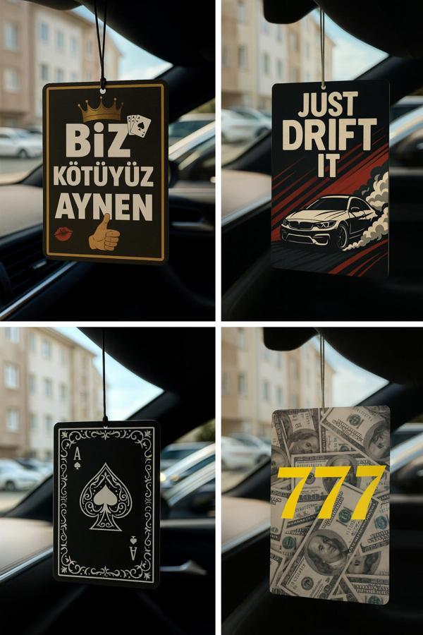 B34R Arabacılara Özel 4'Lü Paket Araç Kokusu - Dekoratif Otomobil Kokusu Ve Oto Aksesuarı - Image 1