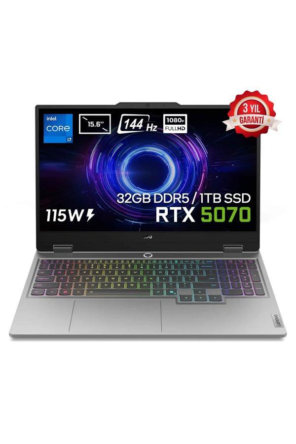 LENOVO LOQ 15IRX10 i7-13650HX 32GB DDR5 1TB SSD RTX5070 8GB 115W 15.6 inç FHD 144Hz IPS FDos Laptop - Image 1