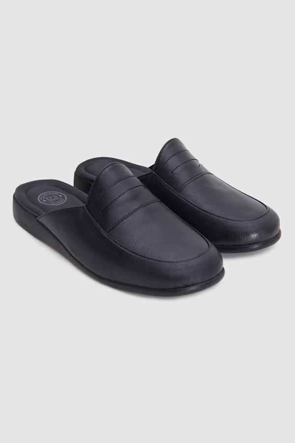 D's Damat Siyah Erkek Misafir Ev Damat Çeyizlik Terlik - Image 1