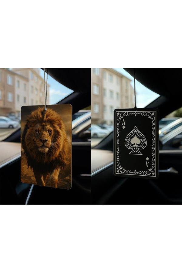 B34R Aslan Ve Maça As - İkili Oto Kokusu - Dekoratif Araç Kokusu Ve Aksesuarı - Image 1