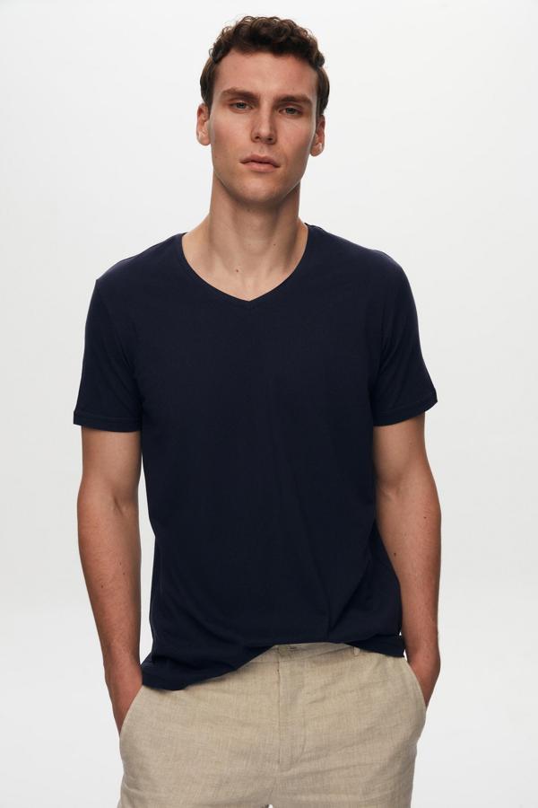 D's Damat Regular Fit Lacivert %100 Pamuk T-Shirt - Image 1