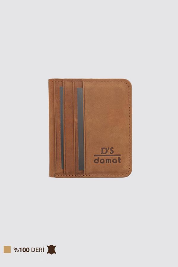 D's Damat Taba Kutulu Dışı Kartlıklı Hakiki Crazy Deri Cüzdan - Image 1