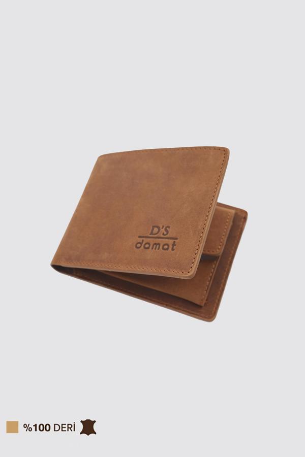 D's Damat Taba Kutulu Bozuk Para Bölmeli Hakiki Crazy Deri Cüzdan - Image 1
