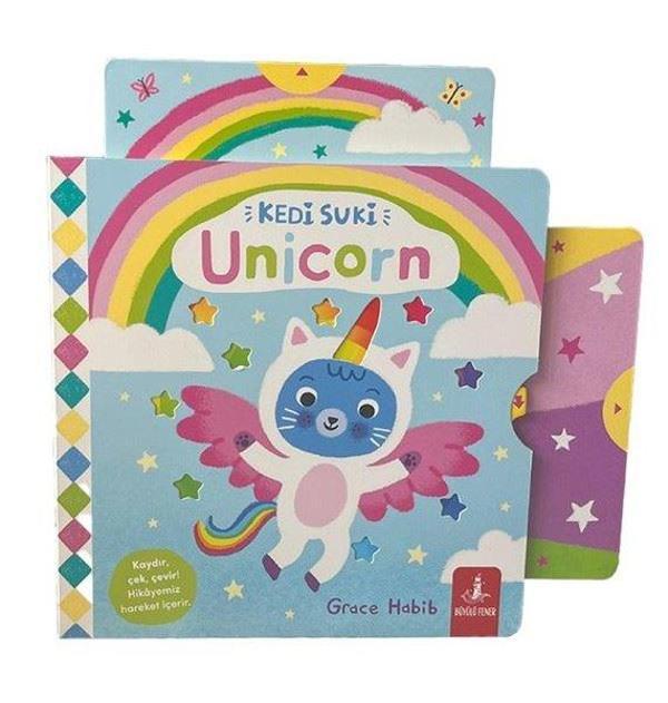 Kedi Suki Unicorn - Hareketli Kitap - Büyülü Fener - Image 1