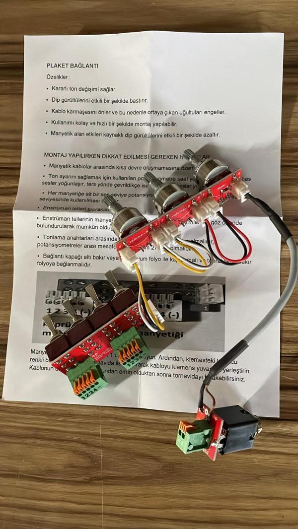 KARİN ÖZEL ÜRETİM LEİMSİZ KOLAY MONTAJ SOKETLİ ELEKTRO SAZ BAĞLANTI - Image 1