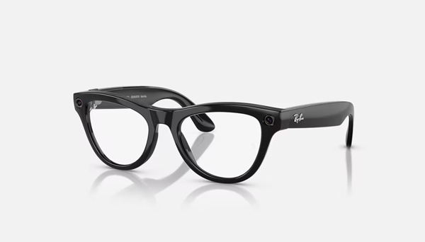 RAY-BAN META SKYLER SİYAH ÇERÇEVE ŞEFFAF MOR RENK GEÇİŞLİ AKILLI GÖZLÜK - Image 1