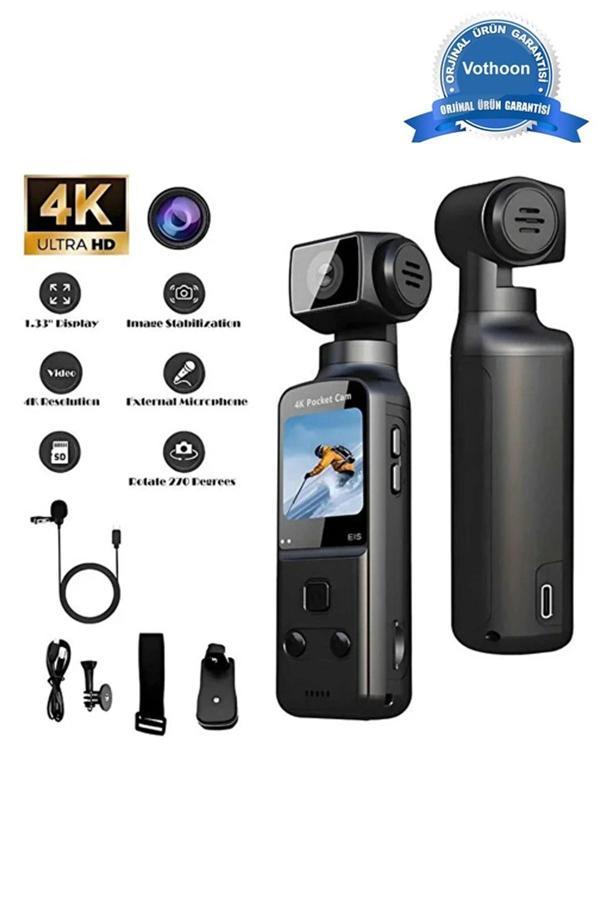 4K Ultra HD 270° Döndürülebilir Su Geçirmez Wifi Vlog Spor Ve Aksiyon Kamerası - Image 1