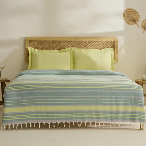 Karaca Home Lynora Çift Kişilik Peştamal Pike Takımı Haki - Image 1