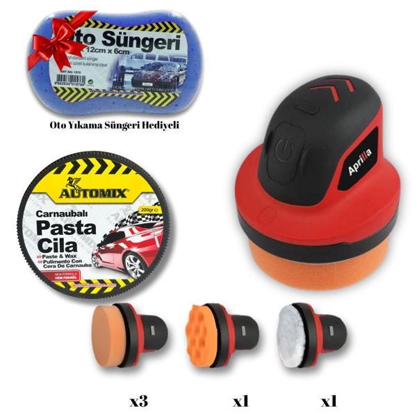 ACC-1199 Şarjlı Polisaj Makinesi+Pasta Cila+Sünger Hediyeli - Image 1