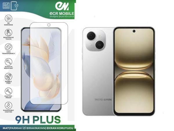 Tecno Spark 40C ile Uyumlu Ekran Koruyucu MAT Parmak İzi Bırakmayan Esnek Nano Kırılmayan - Image 1