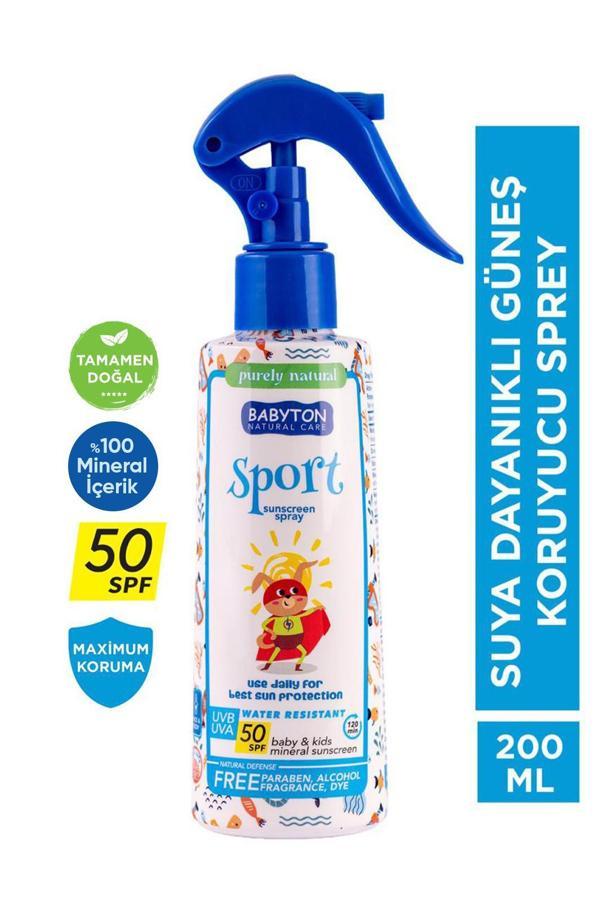 Babyton Suya Dayanıklı Güneş Sprey 50 SPF 200ml - Image 1