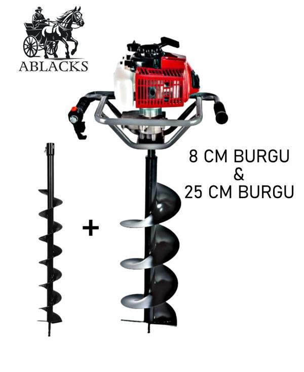 Toprak Burgu Makinesi 8 – 25 CM Çift Burgulu - Image 1