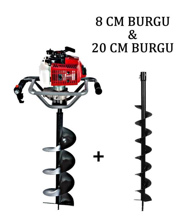 Toprak Burgu Makinesi 8 – 20 CM Çift Burgulu - Image 1