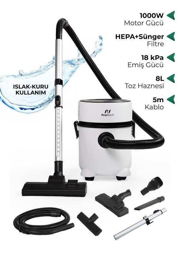 ES-07 Panda Islak & Kuru Elektrikli Süpürge | 1000W Güçlü Motor | HEPA Filtreli - Image 1
