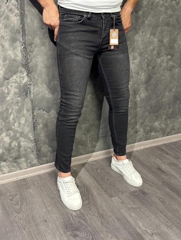 Grant Siyah Slim Fit Trend Denim Erkek Jean Pantolon - Image 1