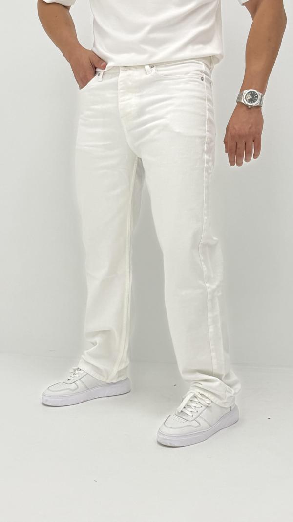 Cora Baggy Denim Beyaz Erkek Jean Pantolon - Image 1