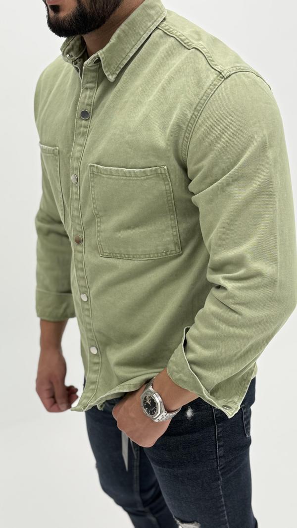 Jeremy Denim Classic Oversize Premium Kot Erkek Mavi Jean Gömlek  - Image 1