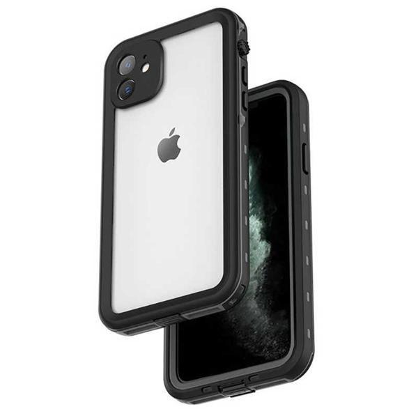 iPhone 12 Uyumlu KHYR 1-1 Su Geçirmez Kılıf-Siyah - Image 1