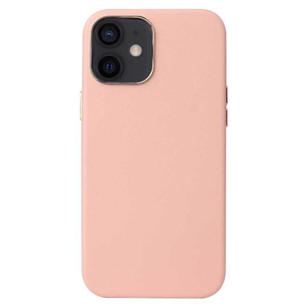 iPhone 12 Mini Uyumlu KHYR Leathersafe Wireless Kılıf-Pembe - Image 1