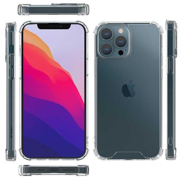 iPhone 13 Pro Uyumlu KHYR Kamera Korumalı Nitro Anti Shock Silikon-Renksiz - Image 1