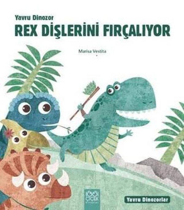 Yavru Dinozor Rex Dişlerini Fırçalıyor - 1001 Çiçek - Image 1
