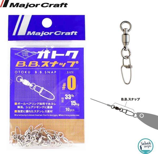 Major Craft Otoku Klipsli Fırdöndü #0 (10Ad) - Image 1