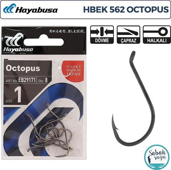 Hayabusa HBEK 562 Octopus Delikli İğne Siyah #1 (8 Adet) - Image 1