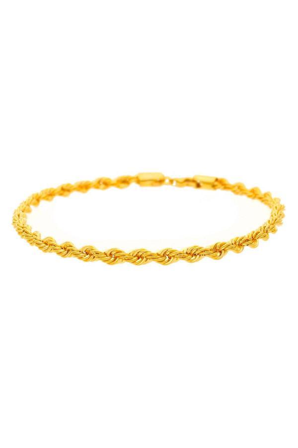 Bilezikci Burgu Zincir Taşsız Altın Bileklik - Image 1