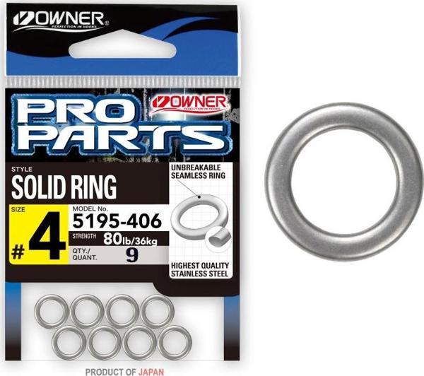 Owner 5195 Solid Ring (Kapalı Halka) #4 80Lb./36kg (9 Adet) - Image 1