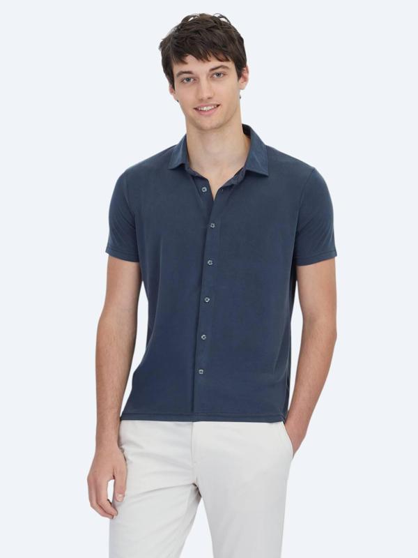 Antrasit Düz Regular Fit Casual Gömlek - Image 1