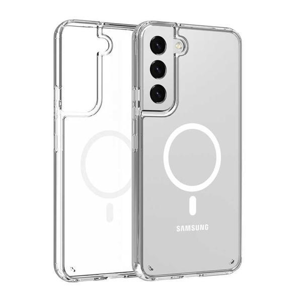 Galaxy S22 Uyumlu KHYR Tacsafe Wireless Kılıf-Renksiz - Image 1