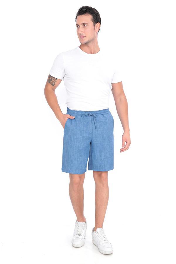 Ogonline Erkek Şort Rahat Kesim Beli Bağcıklı / Lastikli Yandan Çift Cepli - Image 1