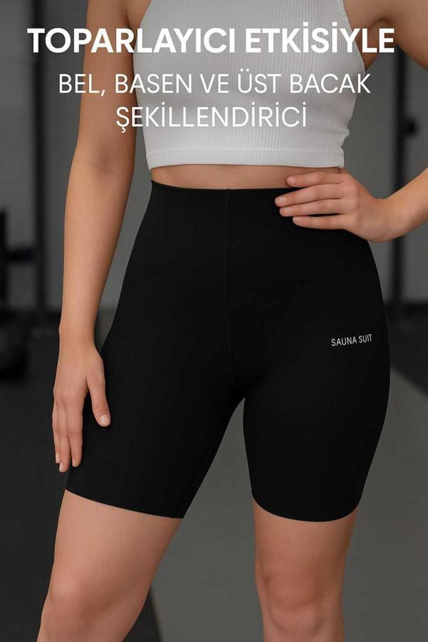 Ogonline Lazer Kesim Iz Yapmayan Yüksek Bel Paçalı Şort Korse - Image 1