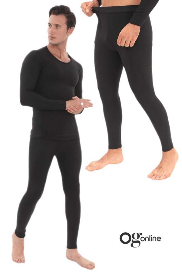 Ogonline Erkek İçlik Kışlık Şardonlu Sıcak Tutan Tek Alt - Image 1