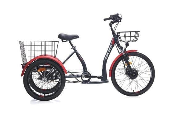 CARRARO E-LINE ePACK 2.1 UNISEX BİSİKLET 410H HD 24 JANT NEX.3 VİTES MAT SİYAH KIRMIZI GRİ - Image 1