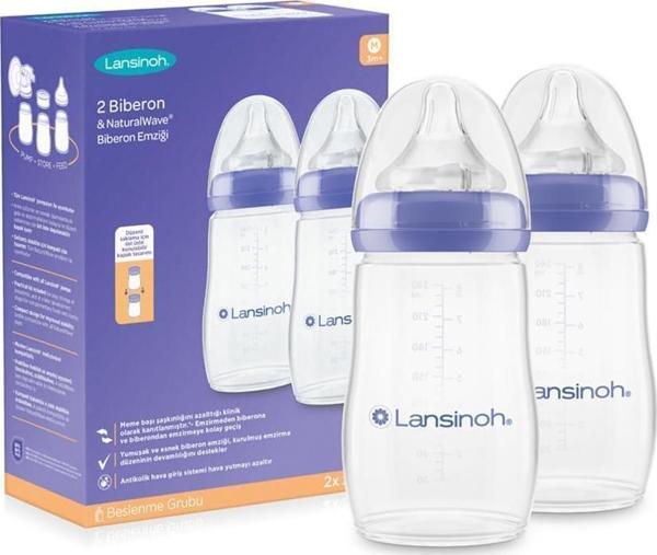 Lansinoh Natural Wave 240 ml 2'li Biberon Seti - Image 1