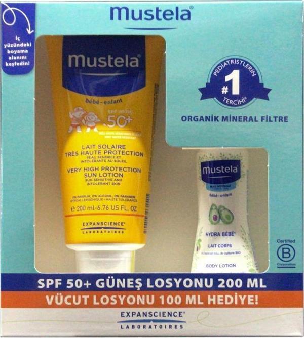 Mustela Çok Yüksek Koruma Faktörlü Güneş Losyonu 200 ml Hediyeli Set - Image 1